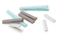 Load image into Gallery viewer, Set of gray, white, and light blue plastic strips on a white background
