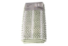 تحميل الصورة في عارض المعرض، Absorbent Luxury Chunky Chenille Bathroom Rug (45x75cm - 440 grams) | Ultra-Soft Non-Slip Bath Mat - Mint Green &amp; White Stripes
