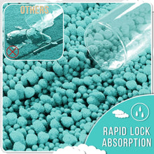 تحميل الصورة في عارض المعرض، Teal absorbent beads with a scoop and 'Others' inset showing a negative action.
