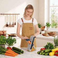 Load image into Gallery viewer, Adjustable Mandoline Slicer for Kitchen | 0.5–8 mm Precision Thickness Control, Ultra-Sharp Stainless-Steel Blades, Anti-Slip Handheld Food Slicer &amp; Veggie Cutter | Dishwasher-Safe
