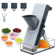 Load image into Gallery viewer, Adjustable Mandoline Slicer for Kitchen | 0.5–8 mm Precision Thickness Control, Ultra-Sharp Stainless-Steel Blades, Anti-Slip Handheld Food Slicer &amp; Veggie Cutter | Dishwasher-Safe

