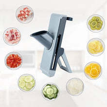 Load image into Gallery viewer, Adjustable Mandoline Slicer for Kitchen | 0.5–8 mm Precision Thickness Control, Ultra-Sharp Stainless-Steel Blades, Anti-Slip Handheld Food Slicer &amp; Veggie Cutter | Dishwasher-Safe
