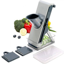 Load image into Gallery viewer, Adjustable Mandoline Slicer for Kitchen | 0.5–8 mm Precision Thickness Control, Ultra-Sharp Stainless-Steel Blades, Anti-Slip Handheld Food Slicer &amp; Veggie Cutter | Dishwasher-Safe
