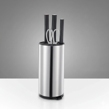 Load image into Gallery viewer, Advanced Universal Knife Block | Stainless Steel Holder with Scissors Slot
