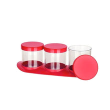 تحميل الصورة في عارض المعرض، Airtight Food Storage Containers with Spoons and Tray - Lola Spice Jar Set of 3 Pcs x 500 ml.
