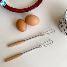 Load image into Gallery viewer, All-Purpose Mini Kitchen Whisk | Stainless Steel with Ergonomic Wood Handle
