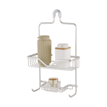 تحميل الصورة في عارض المعرض، Aluminium Shower Caddy with Two Baskets and Shelves for Shampoo, Conditioner and Soap
