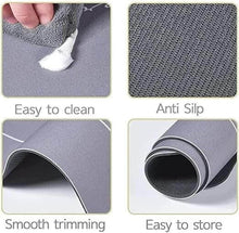 Load image into Gallery viewer, Features of anti-slip bathroom mats: easy to clean, anti-slip design, smooth trimming, and convenient storage.
