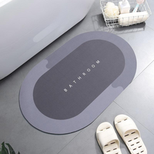 Load image into Gallery viewer, Anti-Slip Mats - Non-Slip Rubber Bathroom Mat  - Oval Shape ( 38 x 57 cm ) Light Grey
