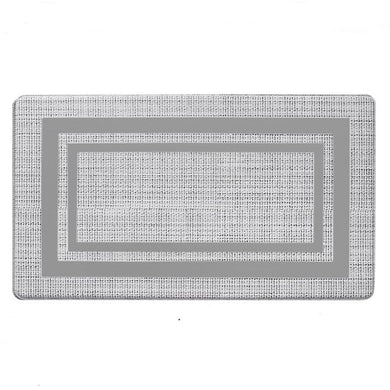 Rectangular mat with a double border on a white background
