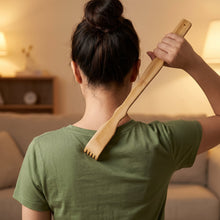 Load image into Gallery viewer, Bamboo Back Scratcher - Traditional Wooden Massager &amp; Itching Relief Wand (43x3.5 cm)
