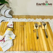 تحميل الصورة في عارض المعرض، Bamboo Table Food Mat (69 x 44cm) | Foldable Eco-Friendly Sheet with Rubber back
