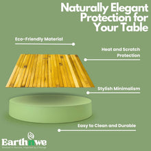 تحميل الصورة في عارض المعرض، Bamboo Table Food Mat (69 x 44cm) | Foldable Eco-Friendly Sheet with Rubber back

