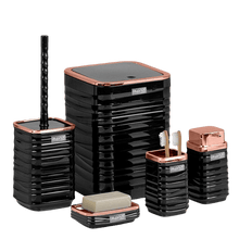 تحميل الصورة في عارض المعرض، Bathroom Accessories Set - 5 Pcs Decor Bathroom Set (Luna) - Copper Frame
