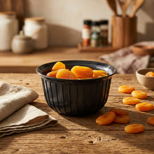 تحميل الصورة في عارض المعرض، Bowls - Multi Purpose Linea Round Mixing Bowl - ( 500 ml ) filled with dried apricots on a light background.

