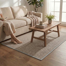 تحميل الصورة في عارض المعرض، Braided Area Rug 150x90cm Grey Beige | Non-Slip Washable
