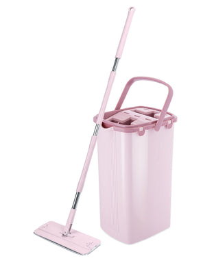 Bucket & Mop Cleaning Set - Bucket Set with 2 Compartments and Microfiber Mop
