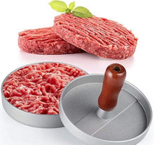 Load image into Gallery viewer, Burger Press with wooden handle - Aluminum Non-Stick Burger Press
