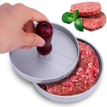 Load image into Gallery viewer, Burger Press with wooden handle - Aluminum Non-Stick Burger Press
