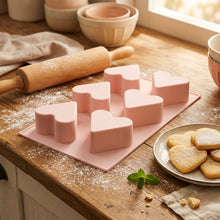 Load image into Gallery viewer, Cake and Cookie Molds - 6-Piece Heart Cake and Cookie Mold
