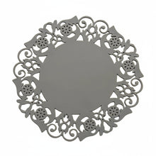 Load image into Gallery viewer, Decorative brown metal round object with intricate cut-out patterns on a white background
