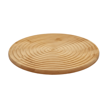 Load image into Gallery viewer, 20cm Round Bamboo Serving Tray | Multipurpose Hot Pad &amp; Appetizer Platter - Natural Wood
