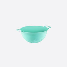 Load image into Gallery viewer, Turquoise colander on a white background
