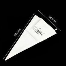 Load image into Gallery viewer, Cream pastry bag dimensions 50.5cm by 28.5cm for cupcake decorating, made from sturdy reusable materials.
