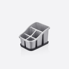 Load image into Gallery viewer, Gray plastic container with compartments on a white background
