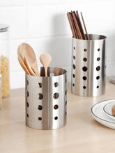 Load image into Gallery viewer, Metal holders filled with wooden spoons and chopsticks
