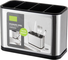 تحميل الصورة في عارض المعرض، Stainless steel cutlery organizer with packaging on a white background
