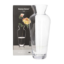 تحميل الصورة في عارض المعرض، Decorative clear glass plant vase by Danny Home with box, showcasing elegant design and vintage charm.
