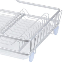 تحميل الصورة في عارض المعرض، White dish rack with cutlery holder on a white background
