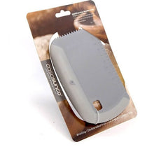 Load image into Gallery viewer, Multipurpose dough scraper with measurement markings for precise cutting and a comfortable grip, ideal for baking and pastry tasks.
