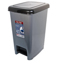  Dark Grey Dustbin with Black Lid