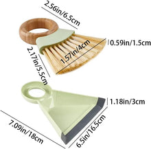 Load image into Gallery viewer, Dustpan &amp; Brush Set  - Brush with Bamboo Handle Ring and Shovel
