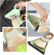 Load image into Gallery viewer, Dustpan &amp; Brush Set  - Brush with Bamboo Handle Ring and Shovel
