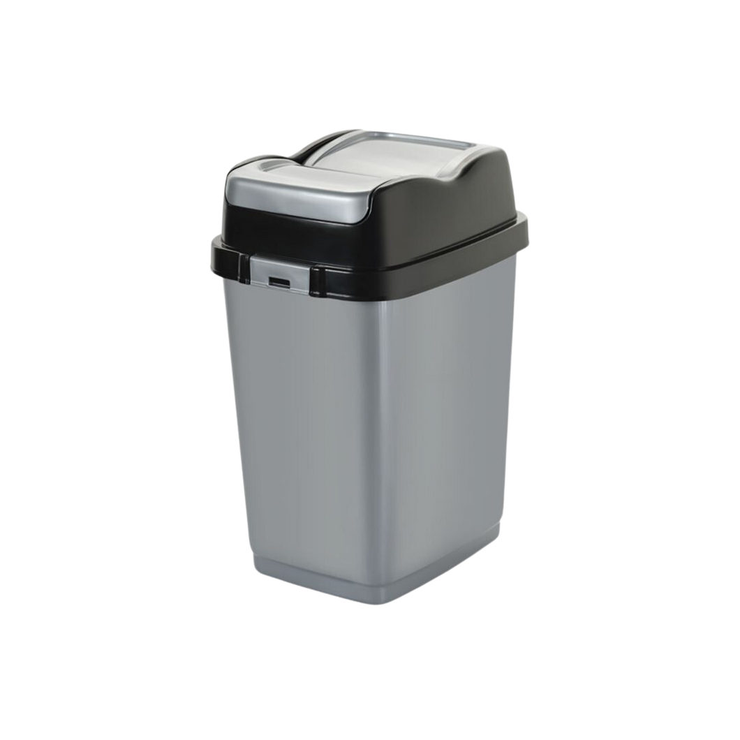 Dustbin with Double Swing Lid - 18 Liters Garbage Bin