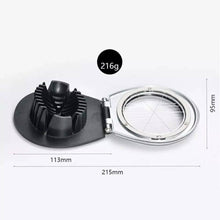 تحميل الصورة في عارض المعرض، Black and silver device with measurement details on a white background
