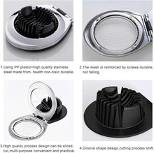 تحميل الصورة في عارض المعرض، Product features including PP plastic, high-quality stainless steel, reinforced mesh, durable screws, and groove shape design.
