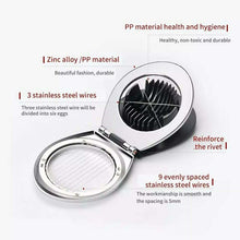 تحميل الصورة في عارض المعرض، Egg separator with text highlighting material health, hygiene, and design features on a white background
