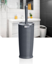 Load image into Gallery viewer, Bathroom Accessories Set - Toilet Brush and Holder (Elegance) - Silver Frame
