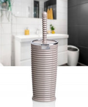 Load image into Gallery viewer, Bathroom Accessories Set - Toilet Brush and Holder (Elegance) - Silver Frame
