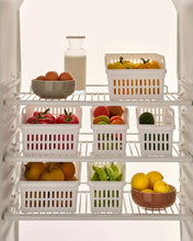 Load image into Gallery viewer, Plastic Refrigerator Organizer Bin -  Small Step Large Plastic Bin For Fridge
