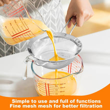 Load image into Gallery viewer, Fine Mesh Strainers with Long Handle - 3 Sizes Stainless Steel Colander
