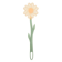 Load image into Gallery viewer, Floral design with a yellow center and green stem on a white background
