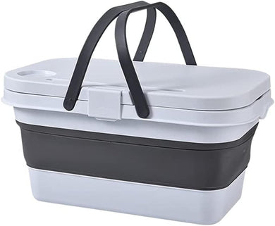 Foldable Storage Container - Portable Collapsible Basket With Handle ( 24 x 29 x 48 cm )