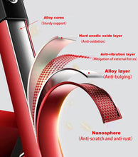 Load image into Gallery viewer, Diagram showing layers of a folding ladder: alloy cores, anodic oxide layer, anti-vibration layer, alloy layer, and nanosphere.

