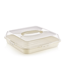 Load image into Gallery viewer, Food/Cake Holder - Square Portable Pasta / Pastery Carrier - Cake Box Comes With Handle
