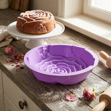تحميل الصورة في عارض المعرض، Rose Pattern Silicone Cake Mold | Flexible Baking Pan
